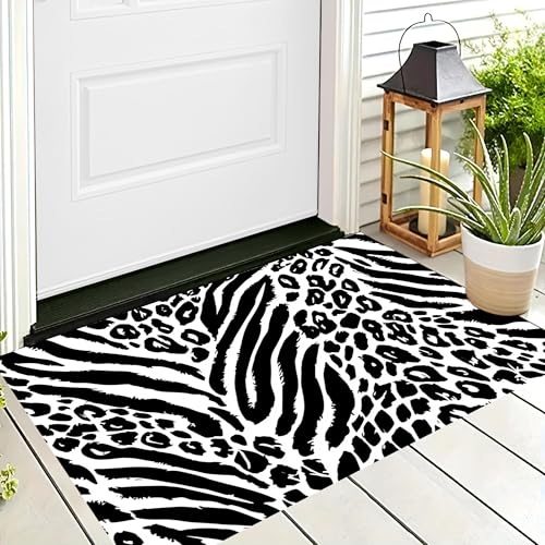 ALTCIRNMD Badteppich rutschfeste,3D-Muster Fußmatte Schwarz Weiß Zebramuster,Badezimmer Deko,Tintentextur Badematte Rutschfester Badezimmerteppich Absorbierender Dekorative,50X80Cm ALTCIRNMD Badteppich rutschfeste,3D-Muster Fußmatte Schwarz Weiß Zebramuster,Badezimmer Deko,Tintentextur Badematte Rutschfester Badezimmerteppich Absorbierender Dekorative,50X80Cm von ALTCIRNMD
