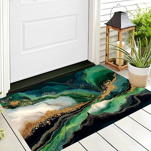 ALTCIRNMD Badteppich rutschfeste,3D-Muster Fußmatte Smaragdgrün Wirbelmarmor,Badezimmer Deko,Texturkunst Badematte Rutschfester Badezimmerteppich Absorbierender Dekorative,40X60Cm ALTCIRNMD Badteppich rutschfeste,3D-Muster Fußmatte Smaragdgrün Wirbelmarmor,Badezimmer Deko,Texturkunst Badematte Rutschfester Badezimmerteppich Absorbierender Dekorative,40X60Cm von ALTCIRNMD