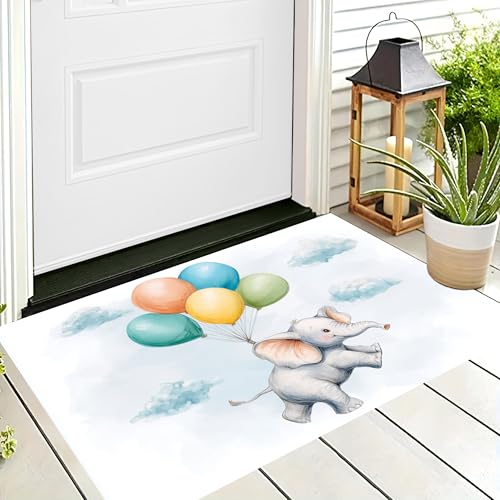 ALTCIRNMD Badteppich rutschfeste,3D-Muster Fußmatte Weiß Ballon-Elefant,Badezimmer Deko,Aquarell Tiere Badematte Rutschfester Badezimmerteppich Absorbierender Dekorative,70X100Cm ALTCIRNMD Badteppich rutschfeste,3D-Muster Fußmatte Weiß Ballon-Elefant,Badezimmer Deko,Aquarell Tiere Badematte Rutschfester Badezimmerteppich Absorbierender Dekorative,70X100Cm von ALTCIRNMD