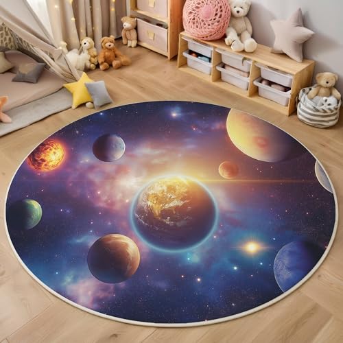 ALTCIRNMD Blau Sterne Im Universum 3D Teppich Rundteppich Für Wohnzimmer 160Cm Fantasielandschaft,Schlafzimmer rutschfeste Bodenmatte Krabbelmatte Tischset Flur Badematte Esszimmer Eingangsbereich ALTCIRNMD Blau Sterne Im Universum 3D Teppich Rundteppich Für Wohnzimmer 160Cm Fantasielandschaft,Schlafzimmer rutschfeste Bodenmatte Krabbelmatte Tischset Flur Badematte Esszimmer Eingangsbereich von ALTCIRNMD
