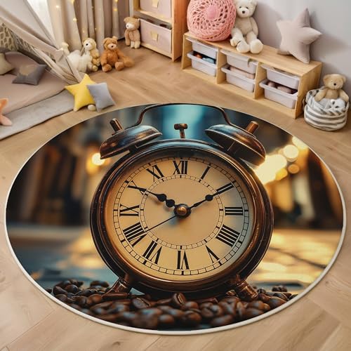ALTCIRNMD Braun Straßenwecker 3D Teppich Rundteppich Für Wohnzimmer 200Cm Retro-Kunst,Schlafzimmer rutschfeste Bodenmatte Krabbelmatte Tischset Flur Badematte Esszimmer Eingangsbereich ALTCIRNMD Braun Straßenwecker 3D Teppich Rundteppich Für Wohnzimmer 200Cm Retro-Kunst,Schlafzimmer rutschfeste Bodenmatte Krabbelmatte Tischset Flur Badematte Esszimmer Eingangsbereich von ALTCIRNMD