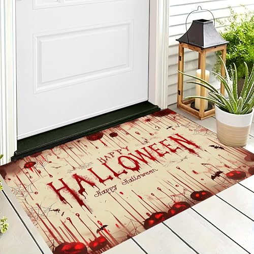 ALTCIRNMD Fußmatte Rot Spinnentext,50X80Cm Haustür,Partydeko & Willkommensmatte Seltsame Kunst Für Veranda,Schlafzimmer,Wohnzimmer – Halloween-Festivaldekoration,Teppich ALTCIRNMD Fußmatte Rot Spinnentext,50X80Cm Haustür,Partydeko & Willkommensmatte Seltsame Kunst Für Veranda,Schlafzimmer,Wohnzimmer – Halloween-Festivaldekoration,Teppich von ALTCIRNMD