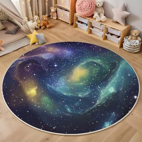 ALTCIRNMD Gelbgrün Weltraumnebel Teppich Rund,3D Fantasy-Kunst Rutschfester Bodenmatte Wohnzimmer,Schlafzimmer,Area Kinderzimmer Und Spielzimmer Dekorative Korridor Für Räume,100Cm ALTCIRNMD Gelbgrün Weltraumnebel Teppich Rund,3D Fantasy-Kunst Rutschfester Bodenmatte Wohnzimmer,Schlafzimmer,Area Kinderzimmer Und Spielzimmer Dekorative Korridor Für Räume,100Cm von ALTCIRNMD