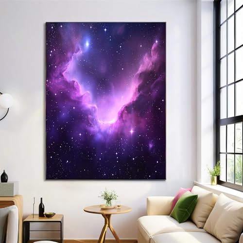 ALTCIRNMD Glitzernder Sternenhimmel Gemälde 30X40Cm Leinwand Bild Format Fantasielandschaft Wandbilder Wohnzimmer Bilder Wohnung Rahmenlos Dekoration Kunstdrucke Lila ALTCIRNMD Glitzernder Sternenhimmel Gemälde 30X40Cm Leinwand Bild Format Fantasielandschaft Wandbilder Wohnzimmer Bilder Wohnung Rahmenlos Dekoration Kunstdrucke Lila von ALTCIRNMD