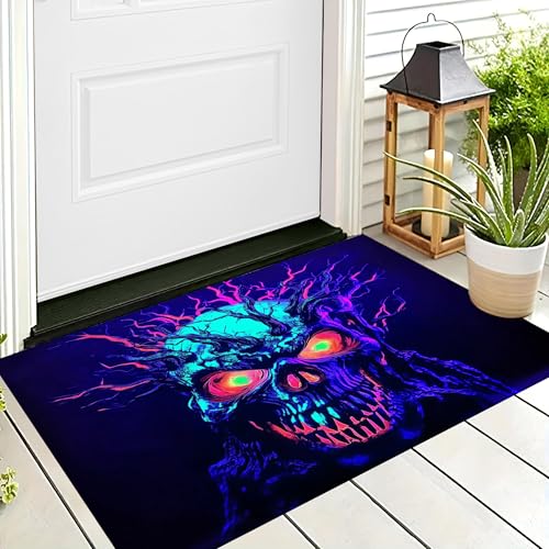 ALTCIRNMD Halloween Deko Fußmatte,Blau-Lila Großes Baumskelett Willkommen,rutschfeste Badematten Fantasy-Kunst,Türmatte Innen Außen Für Badezimme Küche Raumdekoration,40X60Cm ALTCIRNMD Halloween Deko Fußmatte,Blau-Lila Großes Baumskelett Willkommen,rutschfeste Badematten Fantasy-Kunst,Türmatte Innen Außen Für Badezimme Küche Raumdekoration,40X60Cm von ALTCIRNMD