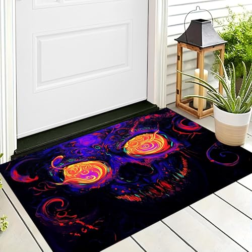 ALTCIRNMD Halloween-Fußmatte,Lila Wirbelndes Skelett Willkommens-Motiv,rutschfeste Matten,Fantasy-Kunst Bodenschichtung,Fußmatten,Saisonal Für Veranda,Eingangsdekoration,50X80Cm ALTCIRNMD Halloween-Fußmatte,Lila Wirbelndes Skelett Willkommens-Motiv,rutschfeste Matten,Fantasy-Kunst Bodenschichtung,Fußmatten,Saisonal Für Veranda,Eingangsdekoration,50X80Cm von ALTCIRNMD