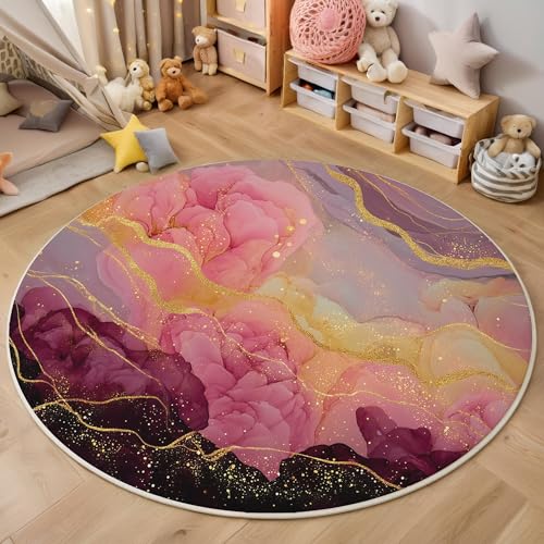 ALTCIRNMD Lila Linearer Marmor 3D Teppich Rundteppich Für Wohnzimmer 100Cm Abstrakter Wirbel,Schlafzimmer rutschfeste Bodenmatte Krabbelmatte Tischset Flur Badematte Esszimmer Eingangsbereich ALTCIRNMD Lila Linearer Marmor 3D Teppich Rundteppich Für Wohnzimmer 100Cm Abstrakter Wirbel,Schlafzimmer rutschfeste Bodenmatte Krabbelmatte Tischset Flur Badematte Esszimmer Eingangsbereich von ALTCIRNMD