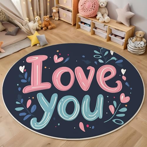 ALTCIRNMD Puderblau Pflanzenschreiben Teppich Rund,3D Niedliche Kunst Rutschfester Bodenmatte Wohnzimmer,Schlafzimmer,Area Kinderzimmer Und Spielzimmer Dekorative Korridor Für Räume,100Cm ALTCIRNMD Puderblau Pflanzenschreiben Teppich Rund,3D Niedliche Kunst Rutschfester Bodenmatte Wohnzimmer,Schlafzimmer,Area Kinderzimmer Und Spielzimmer Dekorative Korridor Für Räume,100Cm von ALTCIRNMD