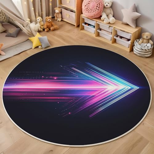 ALTCIRNMD Rund Teppich,100Cm 3D Puderblau Blitzpfeil Bedruckt Bereich Kinderteppich rutschfest Yoga Teppich Abstrakte Kunst Für Wohnzimmer Balkon Badezimmer Bedruckter Boden Matte ALTCIRNMD Rund Teppich,100Cm 3D Puderblau Blitzpfeil Bedruckt Bereich Kinderteppich rutschfest Yoga Teppich Abstrakte Kunst Für Wohnzimmer Balkon Badezimmer Bedruckter Boden Matte von ALTCIRNMD