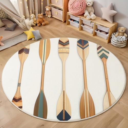 ALTCIRNMD Rund Teppich,120Cm 3D Hellbraun Personalisiertes Paddel Bedruckt Bereich Kinderteppich rutschfest Yoga Teppich Natürliches Muster Für Wohnzimmer Balkon Badezimmer Bedruckter Boden Matte ALTCIRNMD Rund Teppich,120Cm 3D Hellbraun Personalisiertes Paddel Bedruckt Bereich Kinderteppich rutschfest Yoga Teppich Natürliches Muster Für Wohnzimmer Balkon Badezimmer Bedruckter Boden Matte von ALTCIRNMD