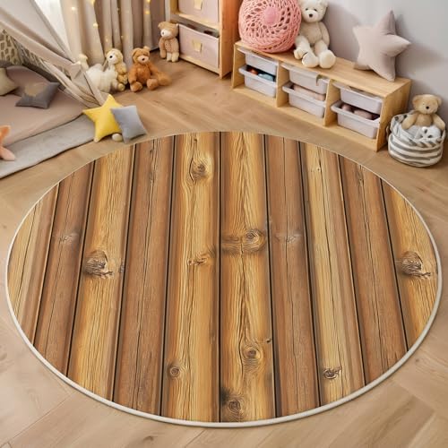 ALTCIRNMD Teppich 3D Druck Braun Verwitterte Textur Teppiche Wohnzimmer Große rutschfest Teppiche Retro-Kunst Schlafzimmer Badezimmer Küche Bodenmatte Fußmatte,Rund 200Cm ALTCIRNMD Teppich 3D Druck Braun Verwitterte Textur Teppiche Wohnzimmer Große rutschfest Teppiche Retro-Kunst Schlafzimmer Badezimmer Küche Bodenmatte Fußmatte,Rund 200Cm von ALTCIRNMD
