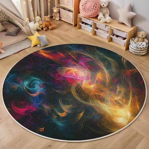 ALTCIRNMD Teppich 3D Druck Rot Gelb Wirbelnde Linien Teppiche Wohnzimmer Große rutschfest Teppiche Abstrakte Kunst Schlafzimmer Badezimmer Küche Bodenmatte Fußmatte,Rund 120Cm ALTCIRNMD Teppich 3D Druck Rot Gelb Wirbelnde Linien Teppiche Wohnzimmer Große rutschfest Teppiche Abstrakte Kunst Schlafzimmer Badezimmer Küche Bodenmatte Fußmatte,Rund 120Cm von ALTCIRNMD