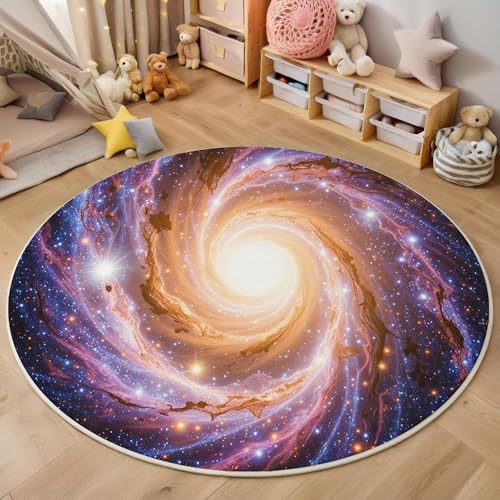 ALTCIRNMD Teppich Spiralförmiger Sternenhimmel Für Teenager 3D Fantasielandschaft Teppich Schlafzimmer Wohnzimmer Dekoration Innenmatte Waschbar Orange Farbe rutschfeste Matte,100Cm ALTCIRNMD Teppich Spiralförmiger Sternenhimmel Für Teenager 3D Fantasielandschaft Teppich Schlafzimmer Wohnzimmer Dekoration Innenmatte Waschbar Orange Farbe rutschfeste Matte,100Cm von ALTCIRNMD