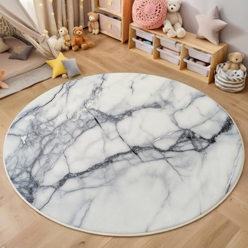 ALTCIRNMD Teppich Wohnzimmer Rund 3D Druck rutschfest Cremefarben Linearer Marmor Flauschiger Mode Textur Bodenmatte Für Wohnzimmer,Schlafzimmer Dekor Teenager Junge Mädchen,180Cm ALTCIRNMD Teppich Wohnzimmer Rund 3D Druck rutschfest Cremefarben Linearer Marmor Flauschiger Mode Textur Bodenmatte Für Wohnzimmer,Schlafzimmer Dekor Teenager Junge Mädchen,180Cm von ALTCIRNMD