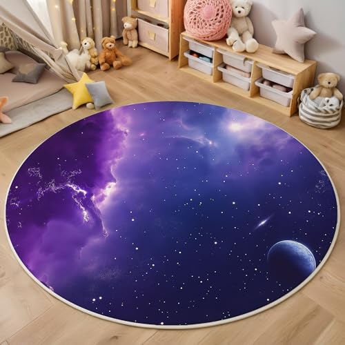 ALTCIRNMD Teppich Wohnzimmer Rund 3D Druck rutschfest Lila Schwarzes Loch Stern Flauschiger Fantasy-Universum Bodenmatte Für Wohnzimmer,Schlafzimmer Dekor Teenager Junge Mädchen,200Cm ALTCIRNMD Teppich Wohnzimmer Rund 3D Druck rutschfest Lila Schwarzes Loch Stern Flauschiger Fantasy-Universum Bodenmatte Für Wohnzimmer,Schlafzimmer Dekor Teenager Junge Mädchen,200Cm von ALTCIRNMD