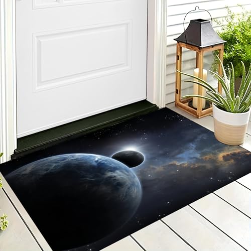 ALTCIRNMD Waschbare Teppiche,Klein rutschfest,Blau Planeten des Universums Verträumte Landschaft Teppich,Fußmatte Den Innenbereich Terrasse Weicher Teppich Für Eingangsbereich Flur,50X80Cm ALTCIRNMD Waschbare Teppiche,Klein rutschfest,Blau Planeten des Universums Verträumte Landschaft Teppich,Fußmatte Den Innenbereich Terrasse Weicher Teppich Für Eingangsbereich Flur,50X80Cm von ALTCIRNMD