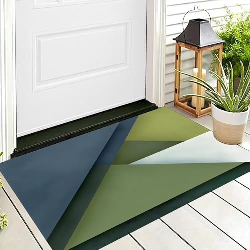 ALTCIRNMD Waschbare Teppiche,Klein rutschfest,Blaugrün Dreieck-Textur Minimalistische Geometrie Teppich,Fußmatte Den Innenbereich Terrasse Weicher Teppich Für Eingangsbereich Flur,90X150Cm ALTCIRNMD Waschbare Teppiche,Klein rutschfest,Blaugrün Dreieck-Textur Minimalistische Geometrie Teppich,Fußmatte Den Innenbereich Terrasse Weicher Teppich Für Eingangsbereich Flur,90X150Cm von ALTCIRNMD