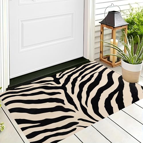 ALTCIRNMD Waschbare Teppiche,Klein rutschfest,Cremefarben Gestreifter Tiger Tiertexturen Teppich,Fußmatte Den Innenbereich Terrasse Weicher Teppich Für Eingangsbereich Flur,50X80Cm ALTCIRNMD Waschbare Teppiche,Klein rutschfest,Cremefarben Gestreifter Tiger Tiertexturen Teppich,Fußmatte Den Innenbereich Terrasse Weicher Teppich Für Eingangsbereich Flur,50X80Cm von ALTCIRNMD
