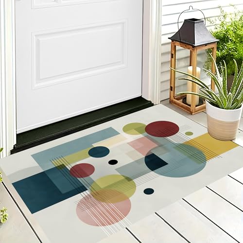 ALTCIRNMD Waschbare Teppiche,Klein rutschfest,Graublau Einfache Geometrie Minimalistische Abstraktion Teppich,Fußmatte Den Innenbereich Terrasse Weicher Teppich Für Eingangsbereich Flur,40X60Cm ALTCIRNMD Waschbare Teppiche,Klein rutschfest,Graublau Einfache Geometrie Minimalistische Abstraktion Teppich,Fußmatte Den Innenbereich Terrasse Weicher Teppich Für Eingangsbereich Flur,40X60Cm von ALTCIRNMD