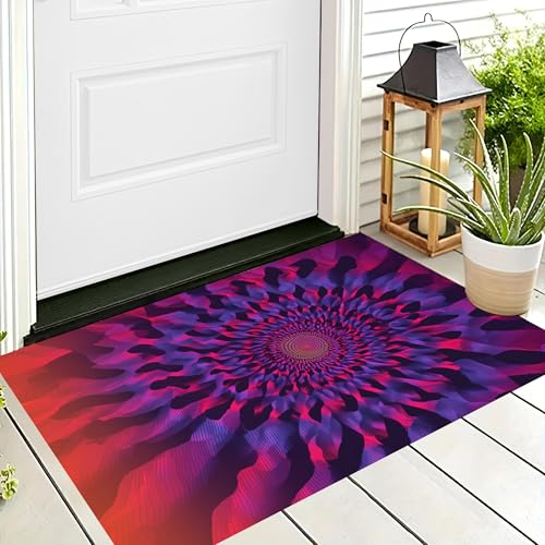 ALTCIRNMD Waschbare Teppiche,Klein rutschfest,Lila Spiralblumen Psychedelische Kunst Teppich,Fußmatte Den Innenbereich Terrasse Weicher Teppich Für Eingangsbereich Flur,40X60Cm ALTCIRNMD Waschbare Teppiche,Klein rutschfest,Lila Spiralblumen Psychedelische Kunst Teppich,Fußmatte Den Innenbereich Terrasse Weicher Teppich Für Eingangsbereich Flur,40X60Cm von ALTCIRNMD