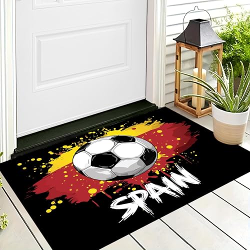 ALTCIRNMD Waschbare Teppiche,Klein rutschfest,Rot Gestreifter Fußball Spanische Bewegung Teppich,Fußmatte Den Innenbereich Terrasse Weicher Teppich Für Eingangsbereich Flur,40X60Cm ALTCIRNMD Waschbare Teppiche,Klein rutschfest,Rot Gestreifter Fußball Spanische Bewegung Teppich,Fußmatte Den Innenbereich Terrasse Weicher Teppich Für Eingangsbereich Flur,40X60Cm von ALTCIRNMD