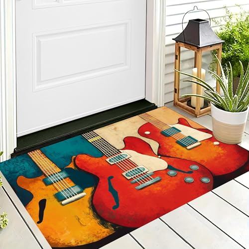 ALTCIRNMD Waschbare Teppiche,Klein rutschfest,Rot Personalisierte E-Gitarre Retro-Textur Teppich,Fußmatte Den Innenbereich Terrasse Weicher Teppich Für Eingangsbereich Flur,50X80Cm ALTCIRNMD Waschbare Teppiche,Klein rutschfest,Rot Personalisierte E-Gitarre Retro-Textur Teppich,Fußmatte Den Innenbereich Terrasse Weicher Teppich Für Eingangsbereich Flur,50X80Cm von ALTCIRNMD