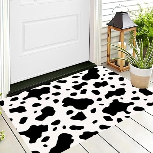 ALTCIRNMD Waschbare Teppiche,Klein rutschfest,Schwarz Weiß Gefleckte Kuh Visuelle Tiere Teppich,Fußmatte Den Innenbereich Terrasse Weicher Teppich Für Eingangsbereich Flur,40X60Cm ALTCIRNMD Waschbare Teppiche,Klein rutschfest,Schwarz Weiß Gefleckte Kuh Visuelle Tiere Teppich,Fußmatte Den Innenbereich Terrasse Weicher Teppich Für Eingangsbereich Flur,40X60Cm von ALTCIRNMD