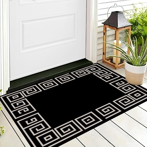 ALTCIRNMD Waschbare Teppiche,Klein rutschfest,Schwarz Weiß Strukturierte Blöcke Geometrische Kunst Teppich,Fußmatte Den Innenbereich Terrasse Weicher Teppich Für Eingangsbereich Flur,50X80Cm ALTCIRNMD Waschbare Teppiche,Klein rutschfest,Schwarz Weiß Strukturierte Blöcke Geometrische Kunst Teppich,Fußmatte Den Innenbereich Terrasse Weicher Teppich Für Eingangsbereich Flur,50X80Cm von ALTCIRNMD