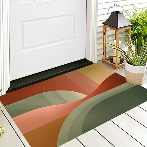 Badteppich rutschfeste,3D-Muster Fußmatte Salbeigrün Gebogene Streifen,Badezimmer Deko,Abstrakte Kunst Badematte Rutschfester Badezimmerteppich Absorbierender Dekorative,60X90Cm Badteppich rutschfeste,3D-Muster Fußmatte Salbeigrün Gebogene Streifen,Badezimmer Deko,Abstrakte Kunst Badematte Rutschfester Badezimmerteppich Absorbierender Dekorative,60X90Cm von ALTCIRNMD