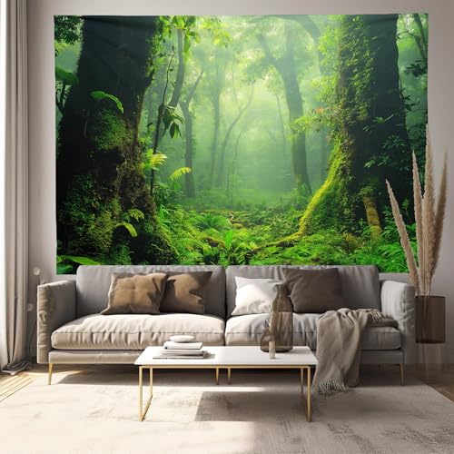 Retro Großer Baum Dekorationen Tapisserie Wandbehang Tropenwald 3D-Druck Wanddecke Wandbehang Poster Für Wohnzimmer Schlafzimmer Wohnheim Dekor 100Cmx150Cmpicknickdecke Wandteppich Tapisserie von ALTCIRNMD