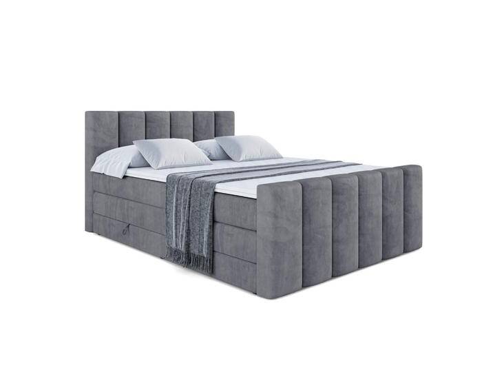 ALTDECOR BOXSPRINGBETT, Dunkelgrau, Höhe ca. 20 cm, 160x200 cm, Schlafzimmer, Betten, Boxspringbetten von ALTDECOR