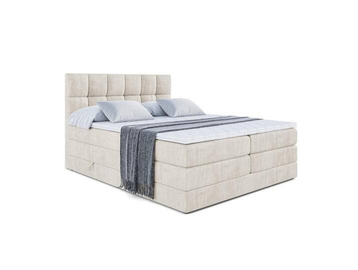 ALTDECOR BOXSPRINGBETT, Ecru, Höhe ca. 38 cm, 200x200 cm, Schlafzimmer, Betten, Boxspringbetten von ALTDECOR