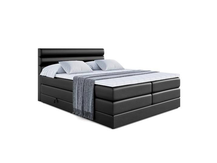 ALTDECOR BOXSPRINGBETT, Schwarz Hochglanz, Höhe ca. 20 cm, 200x200 cm, Schlafzimmer, Betten, Boxspringbetten von ALTDECOR