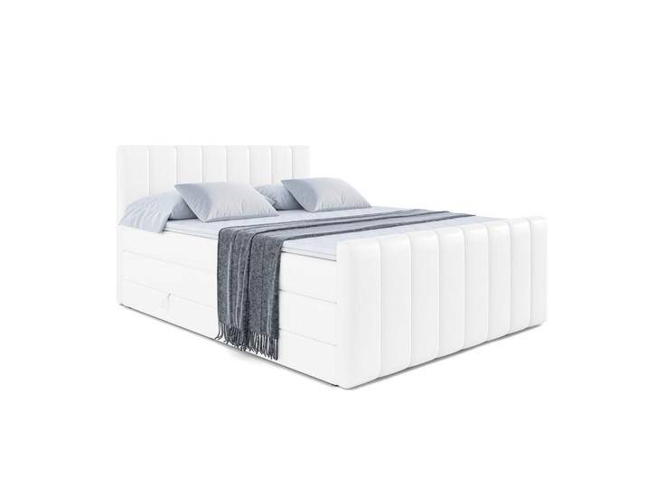 ALTDECOR BOXSPRINGBETT, Weiß Hochglanz, Höhe ca. 20 cm, 120x200 cm, Schlafzimmer, Betten, Boxspringbetten von ALTDECOR