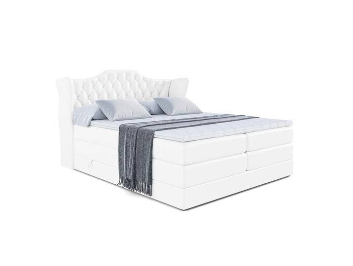 ALTDECOR BOXSPRINGBETT, Weiß Hochglanz, Höhe ca. 20 cm, 180x200 cm, Schlafzimmer, Betten, Boxspringbetten von ALTDECOR