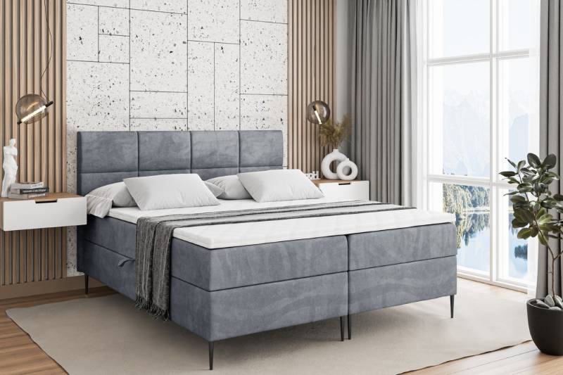 ALTDECOR Boxbett ARDENI-F (Multipocket-Matratze H4, H3 Matratze Bonellfederung, Topper, Kopfteil) von ALTDECOR