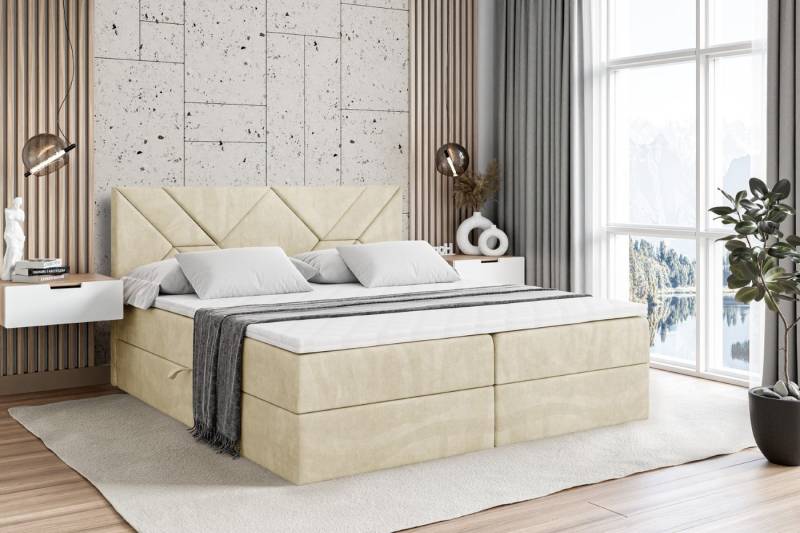 ALTDECOR Boxbett BARWA (Multipocket-Matratze H4, H3 Matratze Bonellfederung, Topper, Kopfteil) von ALTDECOR