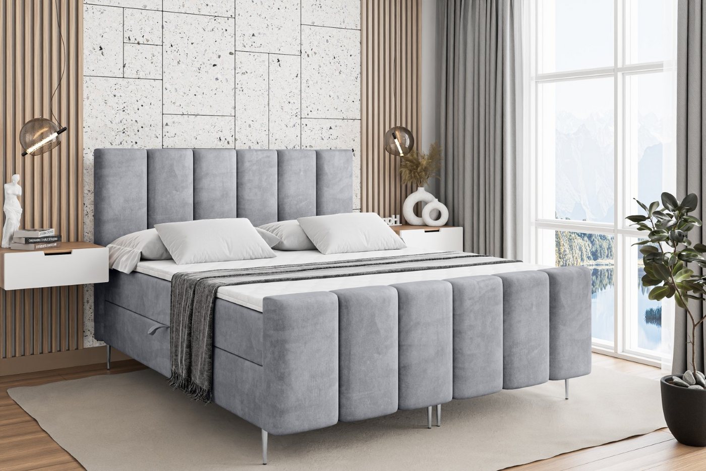 ALTDECOR Boxbett BOXI1-F-Z (Multipocket-Matratze H4, H3 Matratze Bonellfederung, Topper, Kopfteil) von ALTDECOR