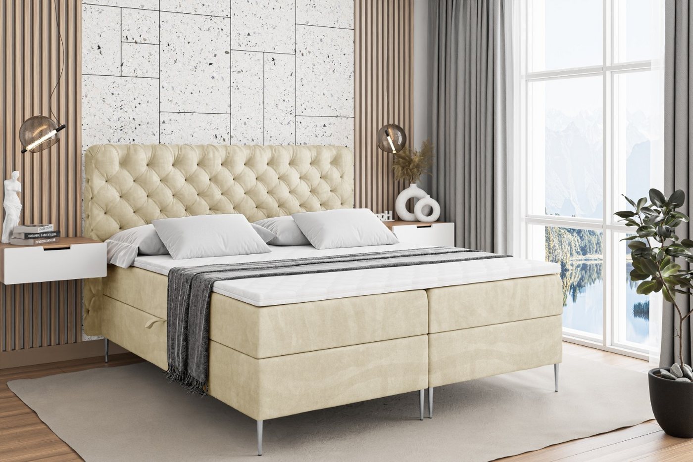 ALTDECOR Boxbett BOXI8-F (Multipocket-Matratze H4, H3 Matratze Bonellfederung, Topper, Kopfteil) von ALTDECOR