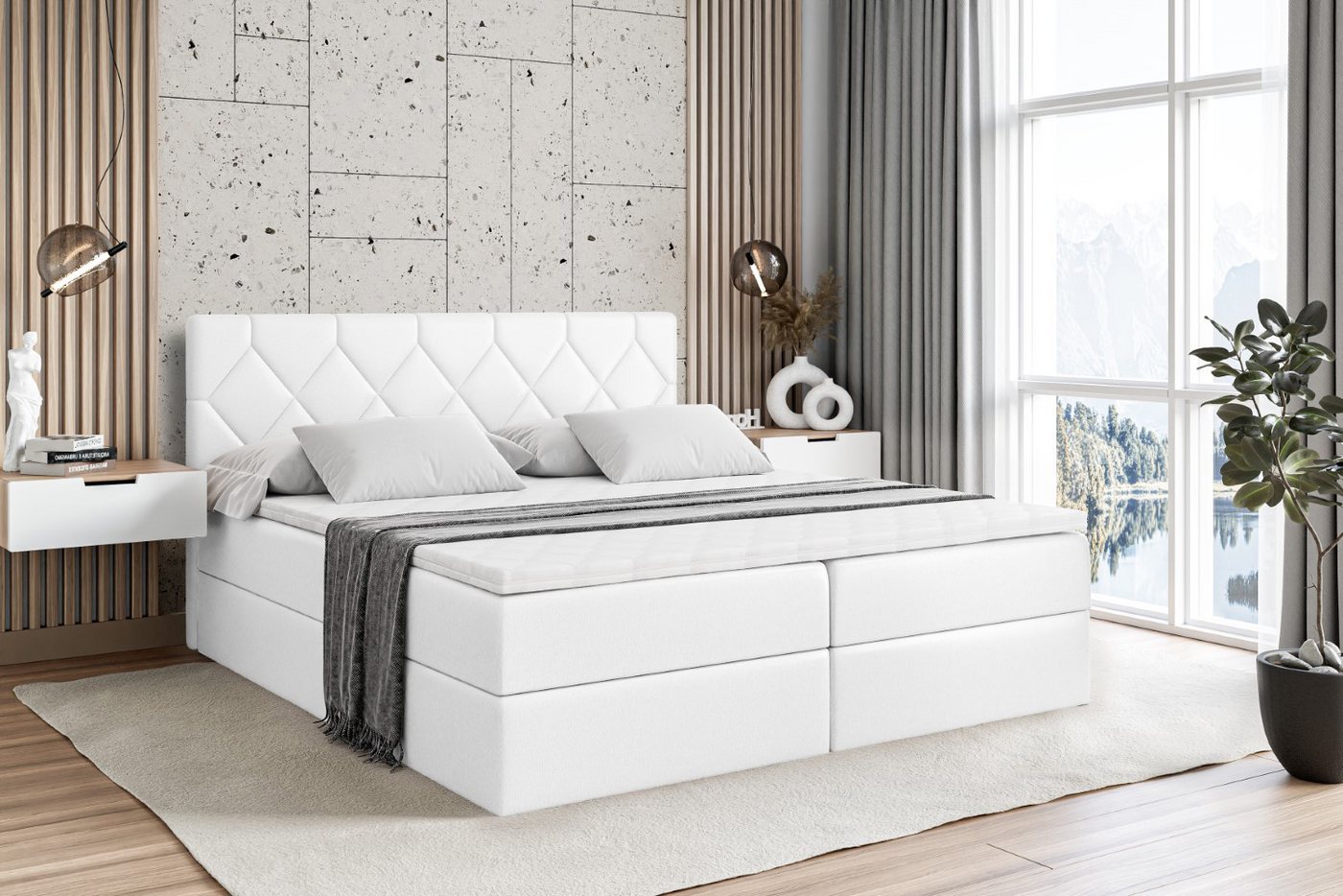 ALTDECOR Boxbett CATOR (Multipocket-Matratze H4, H3 Matratze Bonellfederung, Topper, Kopfteil) von ALTDECOR