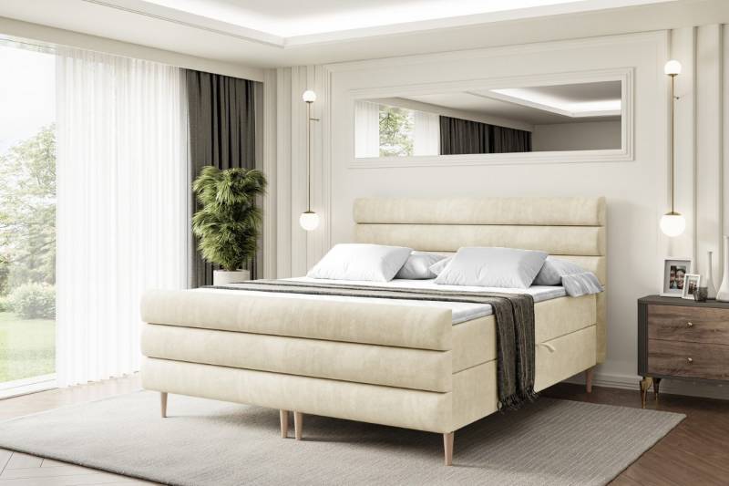 ALTDECOR Boxbett CELESTIA-F-Z (Multipocket-Matratze H4, H3 Matratze Bonellfederung, Topper, Kopfteil) von ALTDECOR