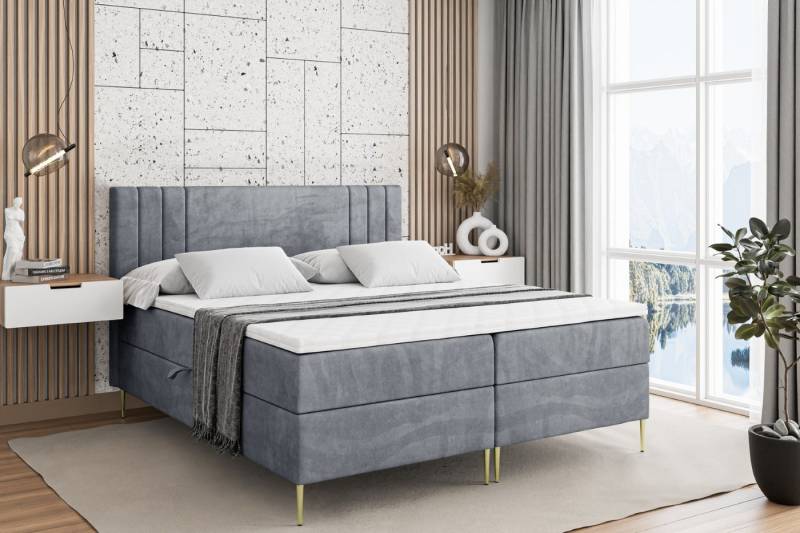 ALTDECOR Boxbett IDRIKO-F (Multipocket-Matratze H4, H3 Matratze Bonellfederung, Topper, Kopfteil) von ALTDECOR