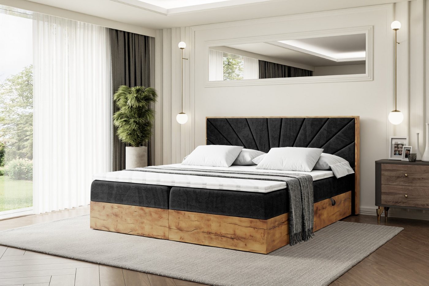 ALTDECOR Boxbett LOLLI6 (Multipocket-Matratze H4, H3 Matratze Bonellfederung, Topper, Kopfteil) von ALTDECOR