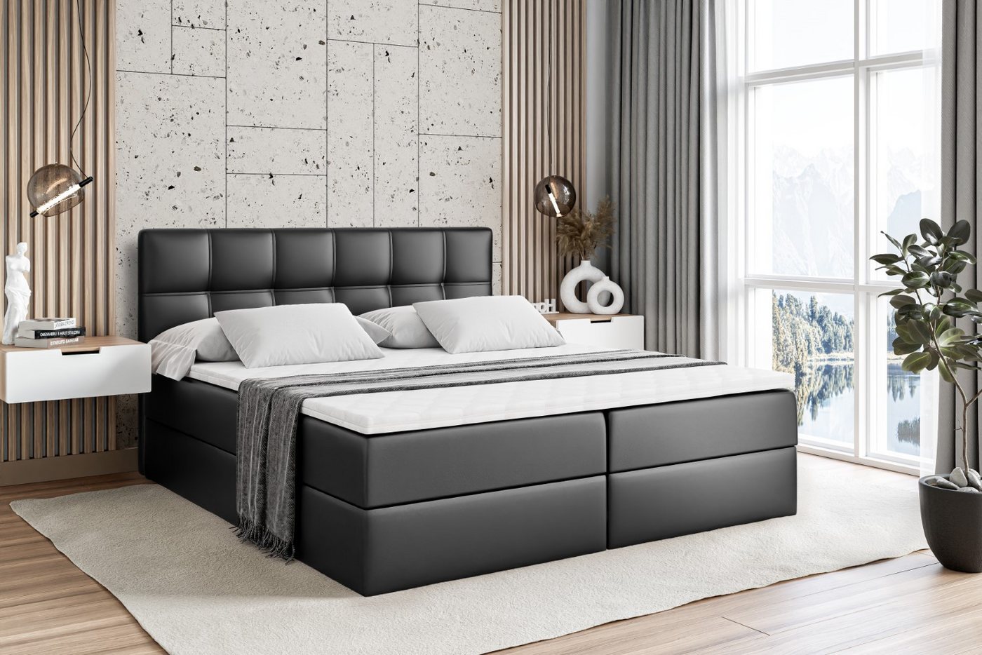 ALTDECOR Boxbett MARCE (Multipocket-Matratze H4, H3 Matratze Bonellfederung, Topper, Kopfteil) von ALTDECOR