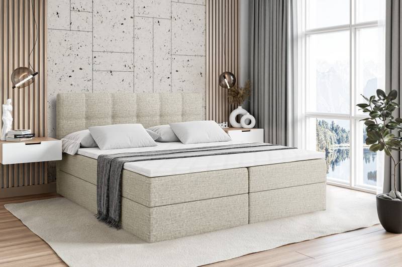 ALTDECOR Boxbett MARCE (Multipocket-Matratze H4, H3 Matratze Bonellfederung, Topper, Kopfteil) von ALTDECOR