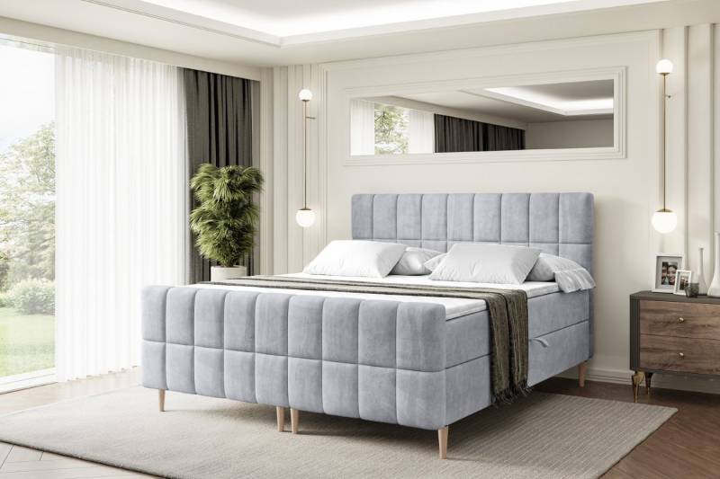 ALTDECOR Boxbett MIAMI-F-Z (Multipocket-Matratze H4, H3 Matratze Bonellfederung, Topper, Kopfteil) von ALTDECOR