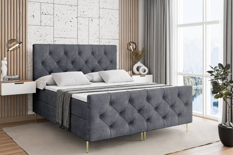 ALTDECOR Boxbett MIRAGE-F-Z (Multipocket-Matratze H4, H3 Matratze Bonellfederung, Topper, Kopfteil) von ALTDECOR
