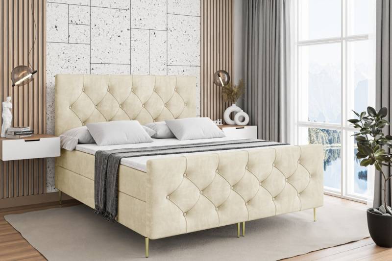 ALTDECOR Boxbett MIRAGE-F-Z (Multipocket-Matratze H4, H3 Matratze Bonellfederung, Topper, Kopfteil) von ALTDECOR