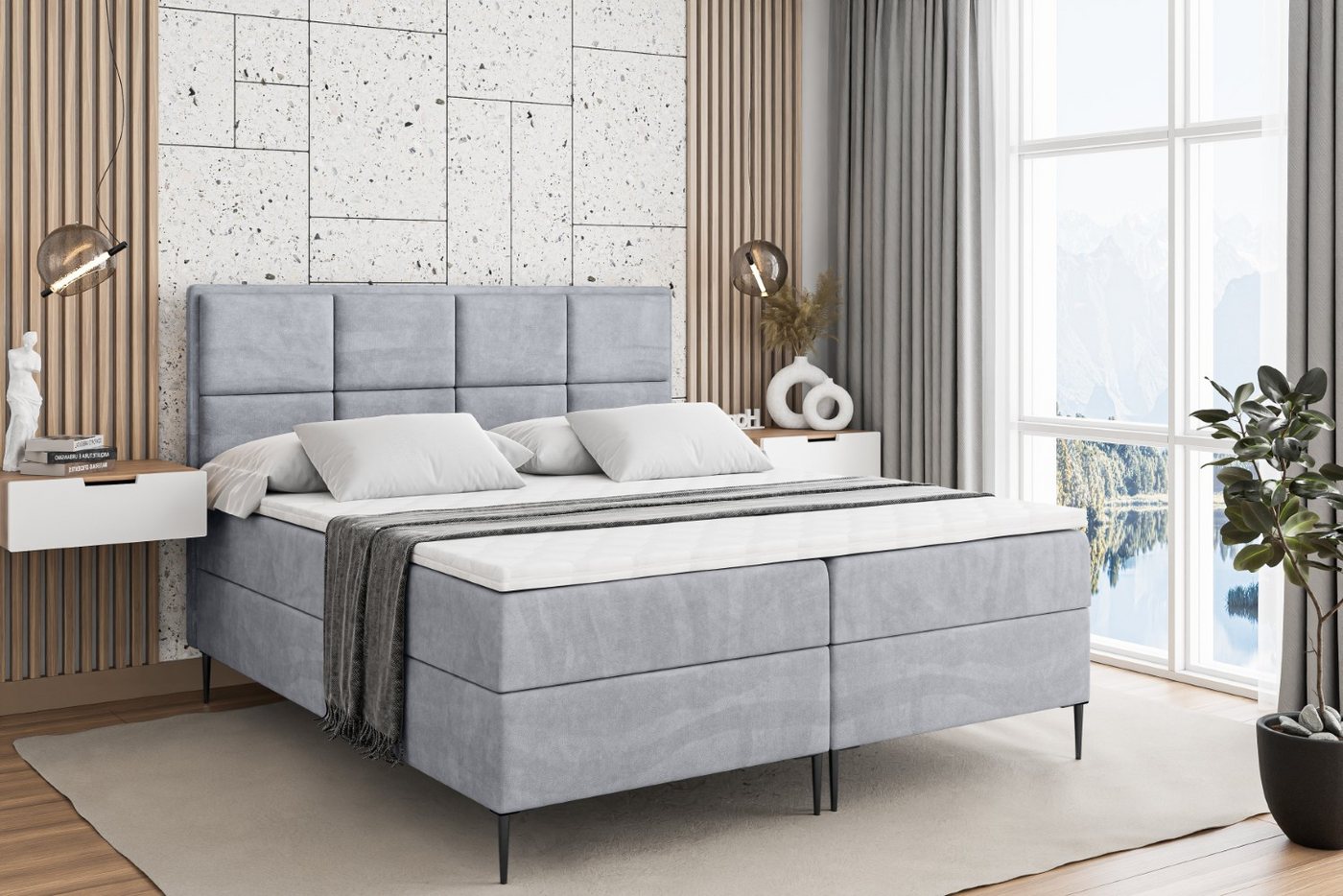 ALTDECOR Boxbett NOVA-F (Multipocket-Matratze H4, H3 Matratze Bonellfederung, Topper, Kopfteil) von ALTDECOR
