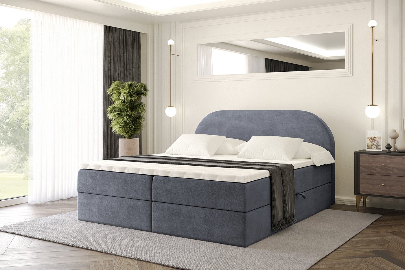 ALTDECOR Boxbett NOX (Multipocket-Matratze H4, H3 Matratze Bonellfederung, Topper, Kopfteil) von ALTDECOR